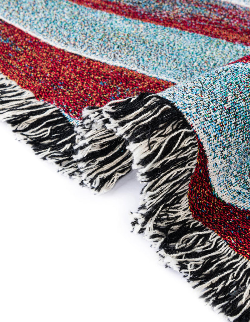 Fleece Haven Collection Area Rug -  Durango Rectangle Red and Blue  lifestyle 11