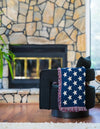 Fleece Haven Collection Area Rug -  Elgin Rectangle Red and Blue  lifestyle 5