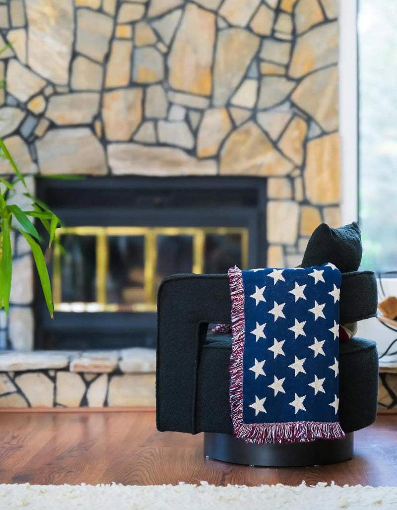 Fleece Haven Collection Area Rug -  Elgin Rectangle Red and Blue  lifestyle 5