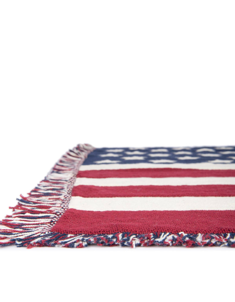 Fleece Haven Collection Area Rug -  Elgin Rectangle Red and Blue  lifestyle 5