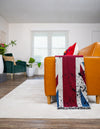 Fleece Haven Collection Area Rug -  Galveston Rectangle Red and Blue  lifestyle 3