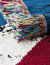 Fleece Haven Collection Area Rug -  Galveston Rectangle Red and Blue  lifestyle 7
