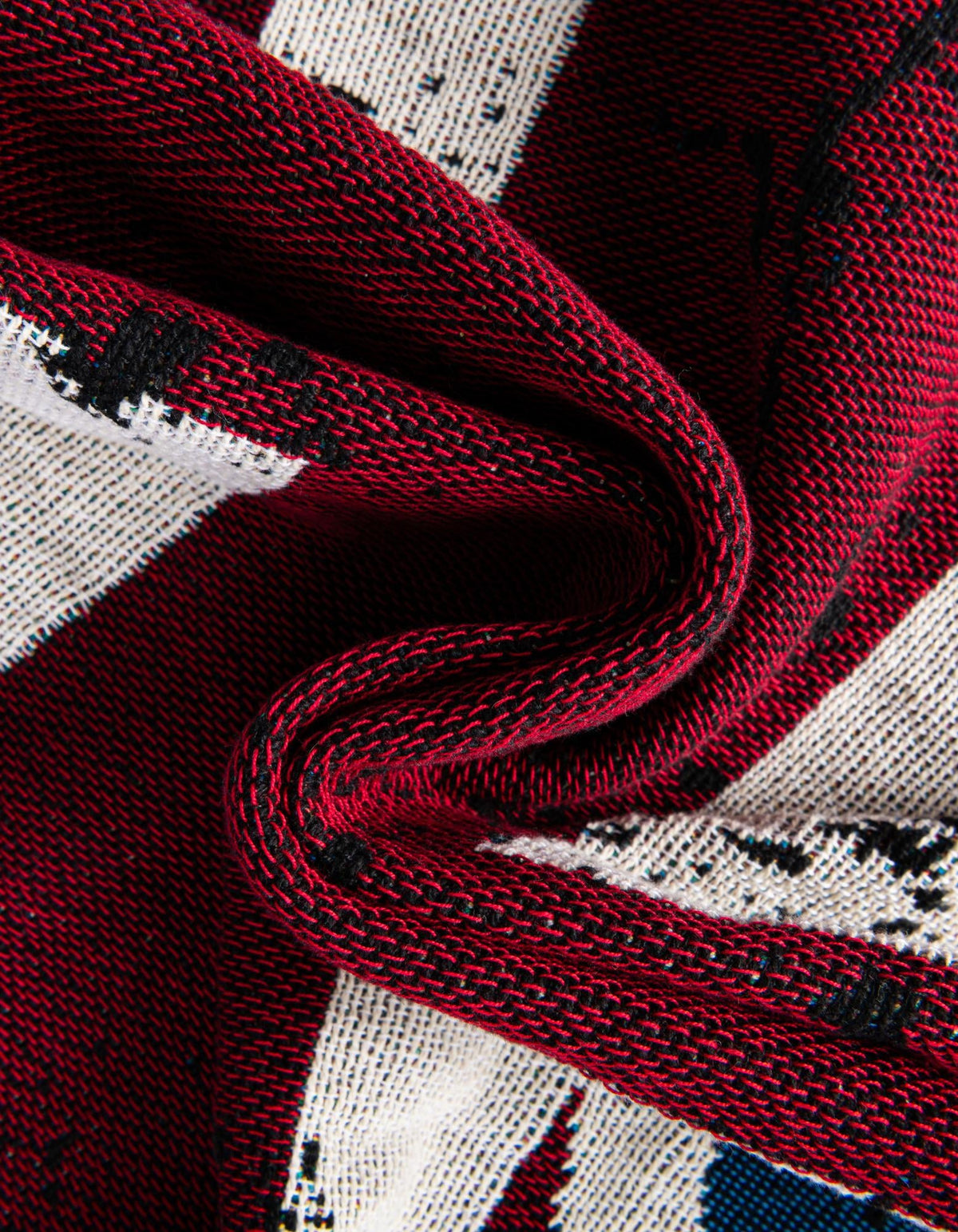Fleece Haven Collection Area Rug -  Galveston Rectangle Red and Blue  lifestyle 9