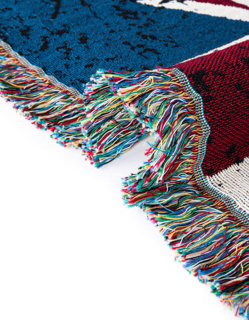 Fleece Haven Collection Area Rug -  Galveston Rectangle Red and Blue  lifestyle 11