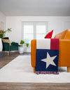 Fleece Haven Collection Area Rug -  Helena Rectangle Red and Blue  lifestyle 7