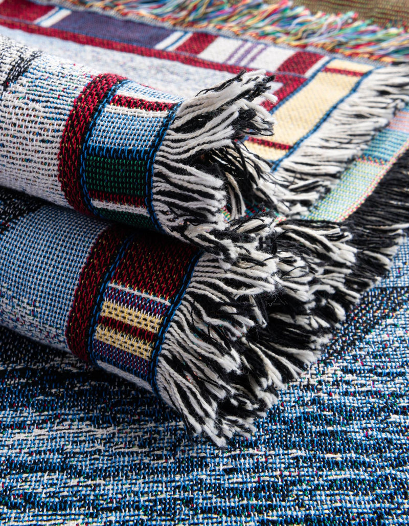 Fleece Haven Collection Area Rug -  Olympia Rectangle Blue  lifestyle 14
