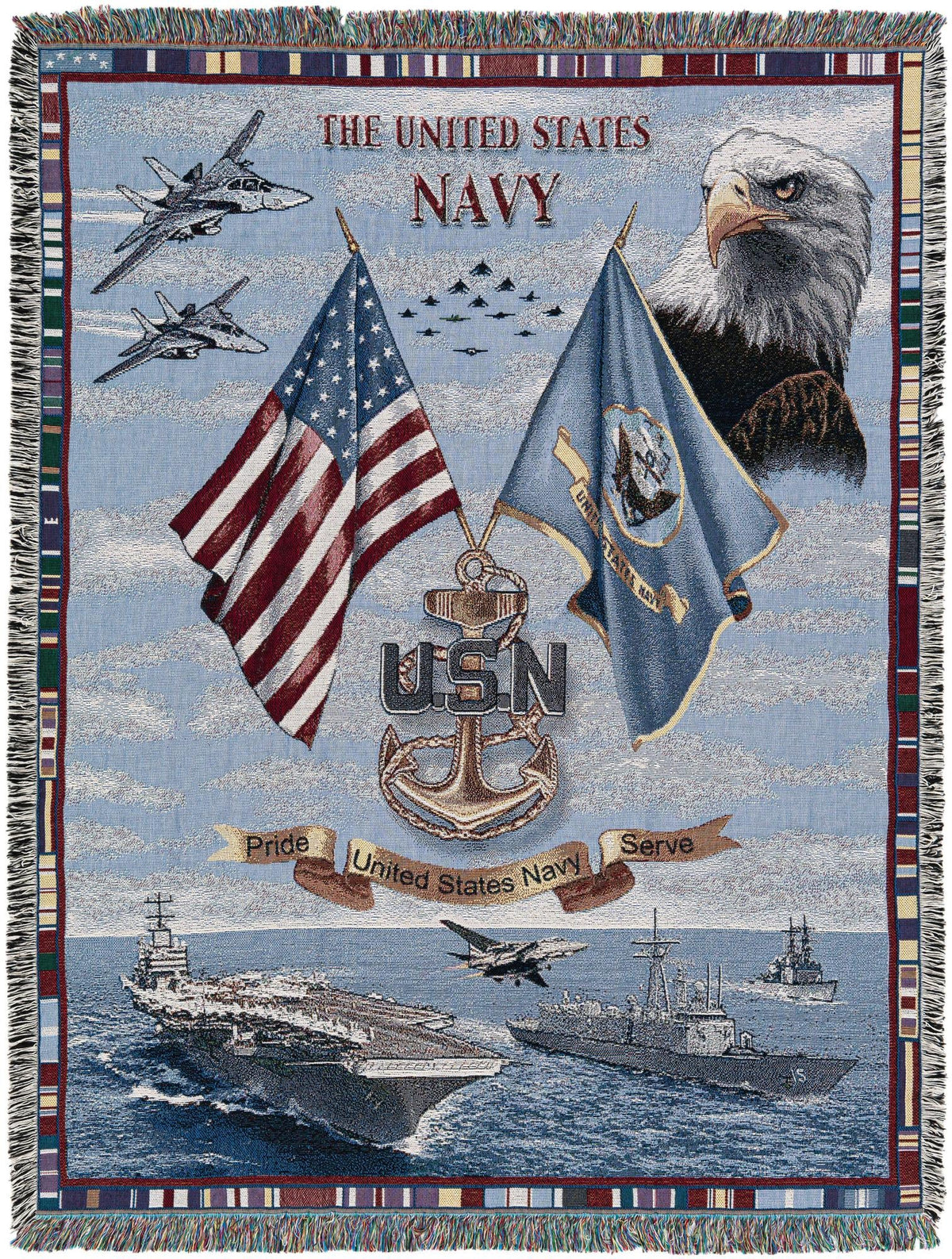 Fleece Haven Collection Area Rug -  Olympia Rectangle Blue Main