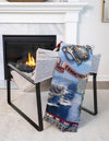 Fleece Haven Collection Area Rug -  Phoenix Rectangle Blue  lifestyle 2
