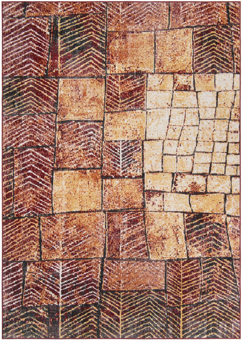Seville Elegance Collection Area Rug - Cordoba Rectangle Rust Red  lifestyle 3