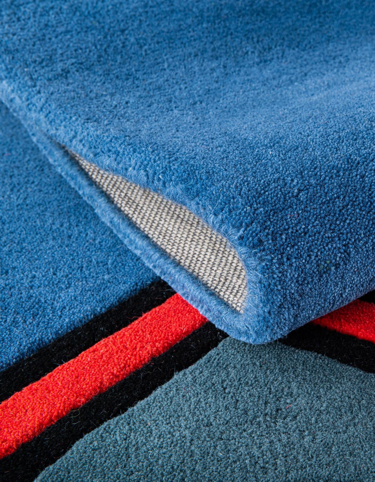 Whimsy Wonders Wool Collection Area Rug -  Desert Rectangle Blue and Orange  lifestyle 13