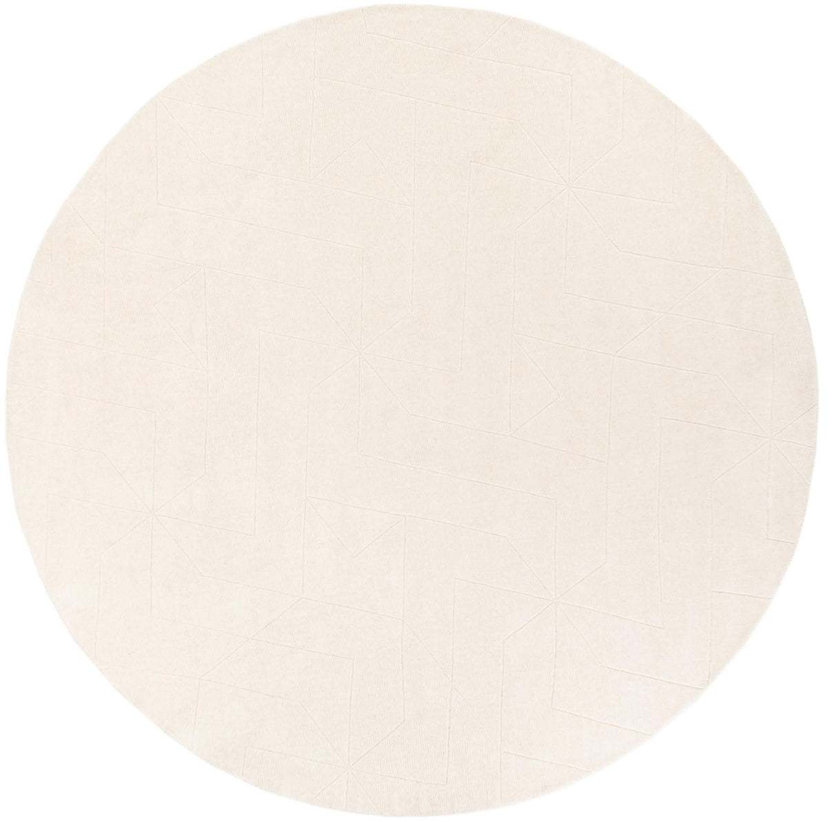 Nordic Loom Geometric Collection Area Rug - Oslo Round Pearl Ivory  lifestyle 31