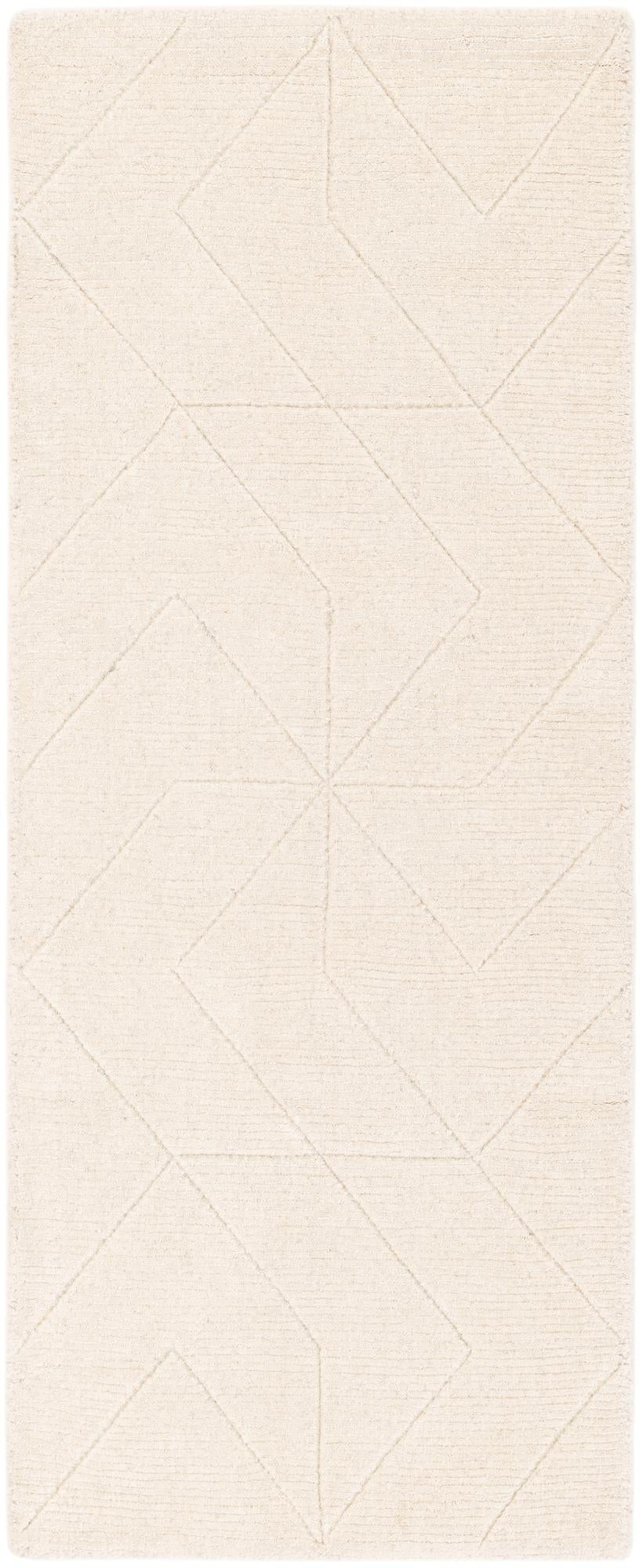 Nordic Loom Geometric Collection Area Rug - Oslo Runner Pearl Ivory  lifestyle 112