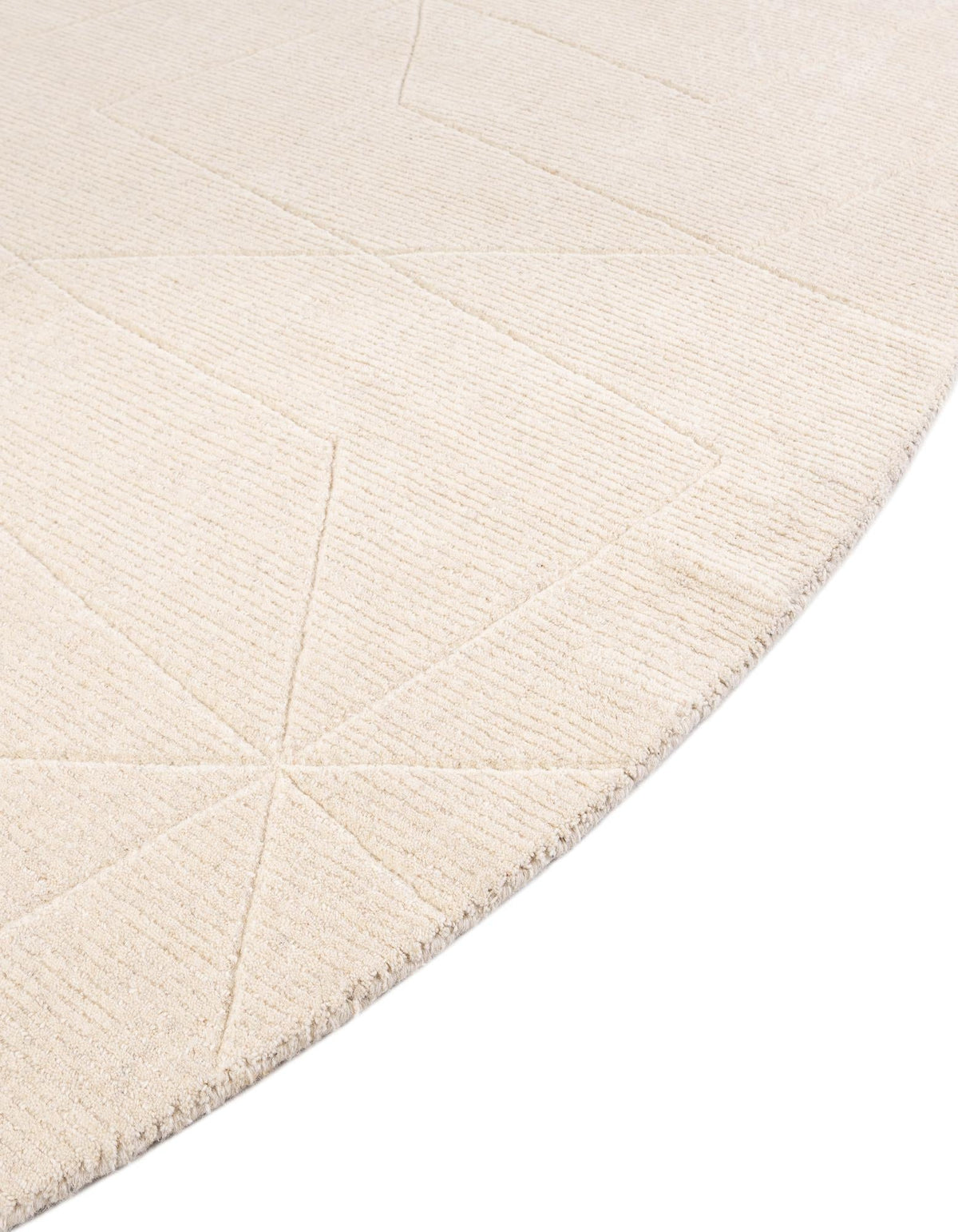 Nordic Loom Geometric Collection Area Rug - Oslo Round Pearl Ivory  lifestyle 128