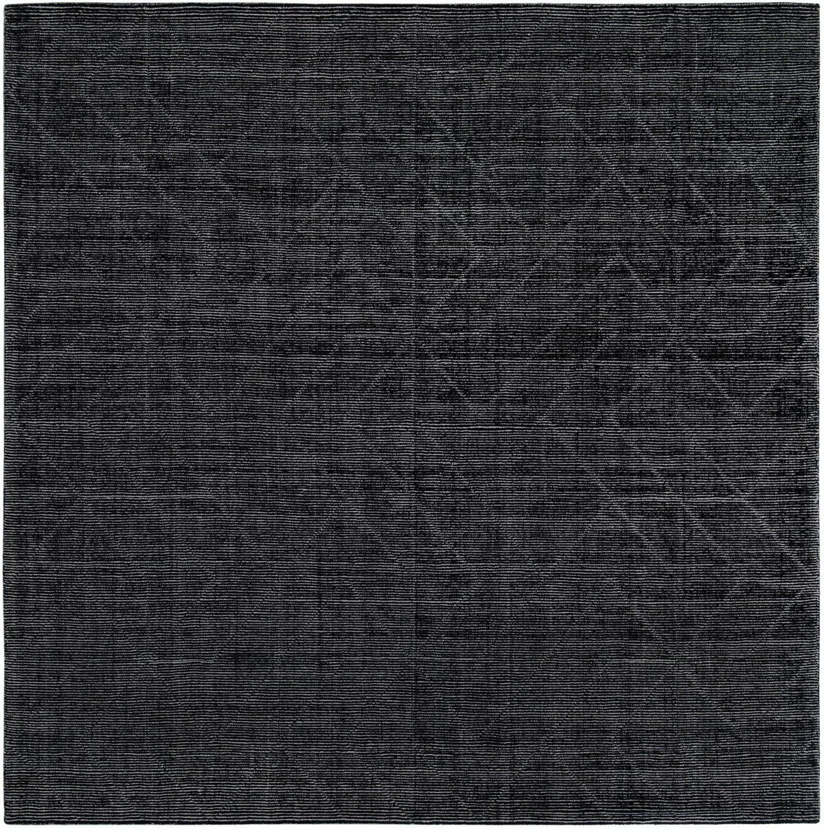 Nordic Loom Geometric Collection Area Rug - Oslo Square Jet Black  lifestyle 117