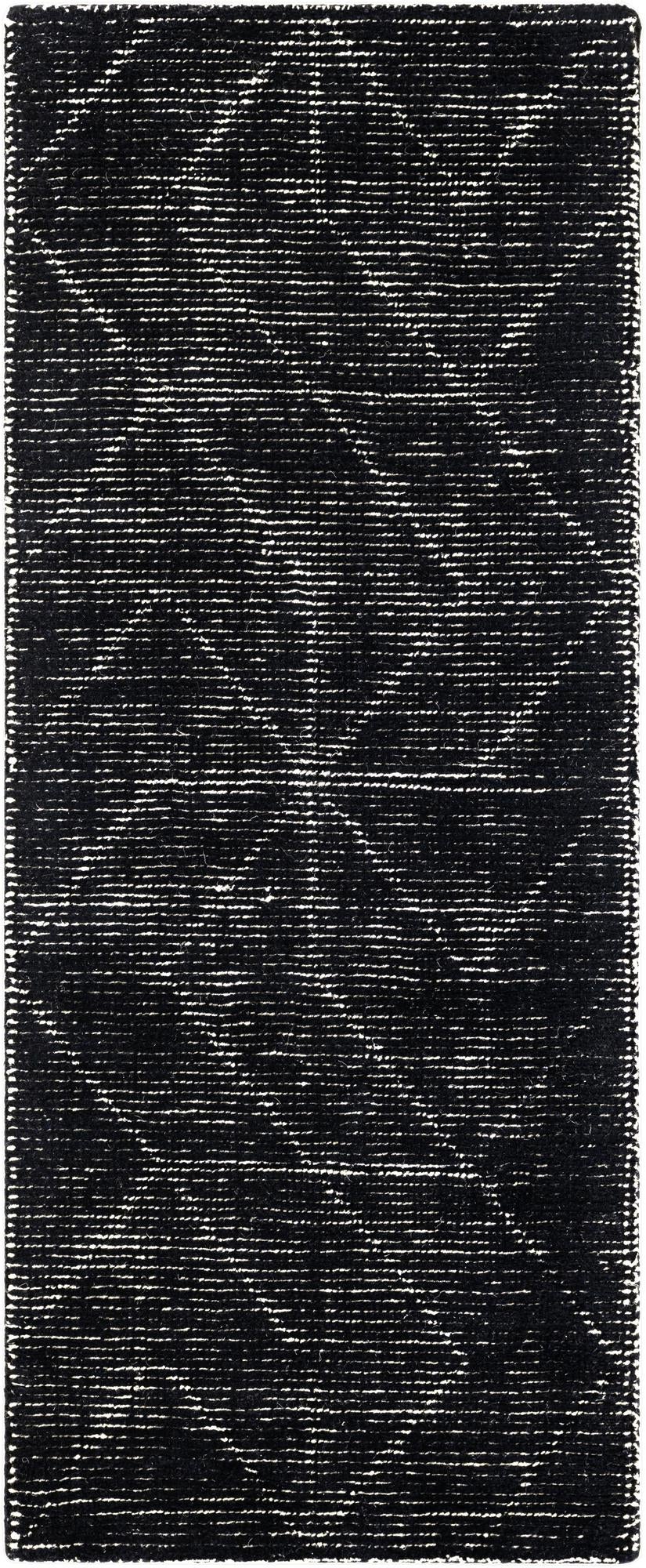 Nordic Loom Geometric Collection Area Rug - Oslo Runner Jet Black  lifestyle 114