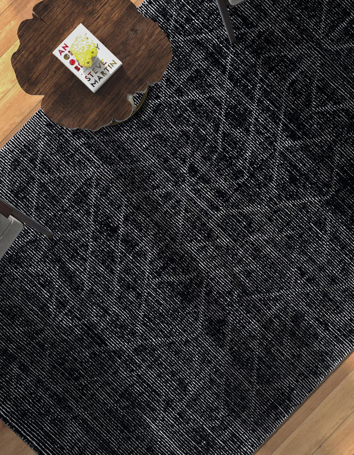 Nordic Loom Geometric Collection Area Rug - Oslo Rectangle Jet Black  lifestyle 29