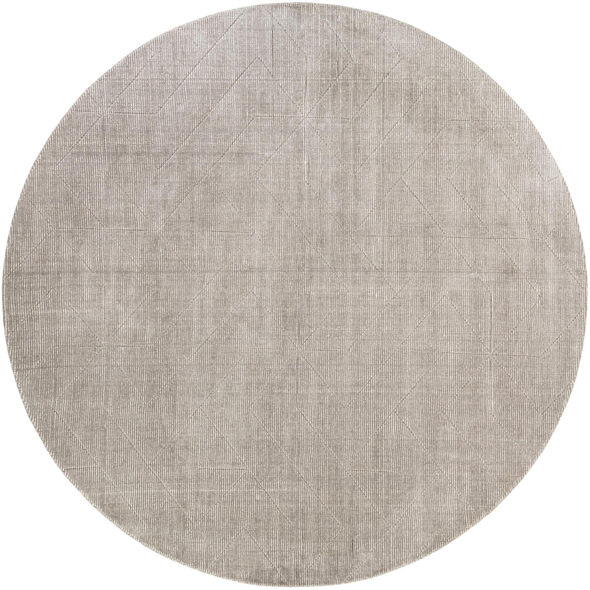 Nordic Loom Geometric Collection Area Rug - Oslo Round Steel gray  lifestyle 119