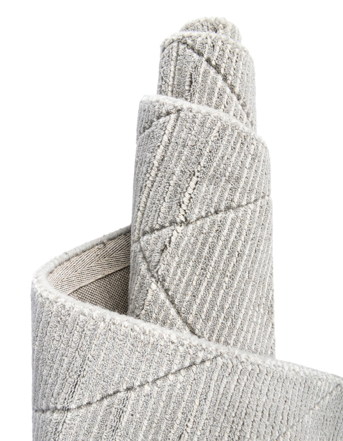 Nordic Loom Geometric Collection Area Rug - Oslo Round Steel gray  lifestyle 148