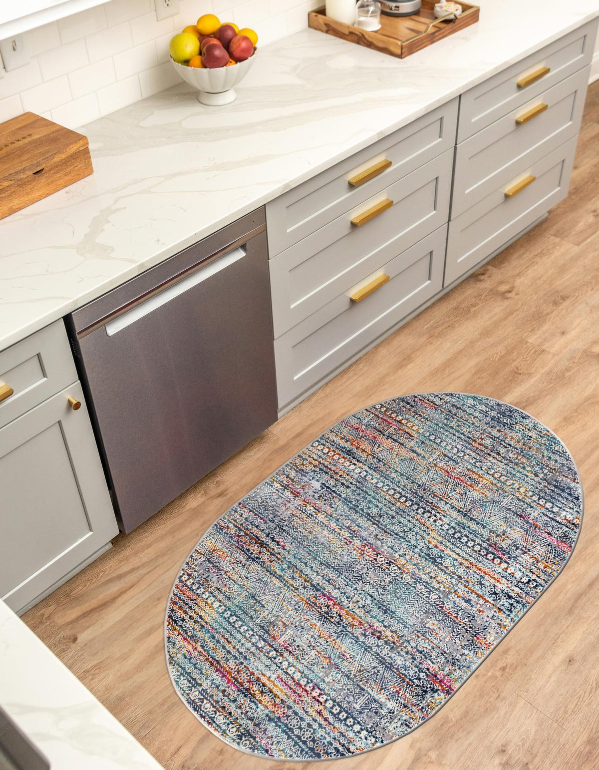 Santa Monica Sands Collection Area Rug -  Zuma Oval Multi  lifestyle 29