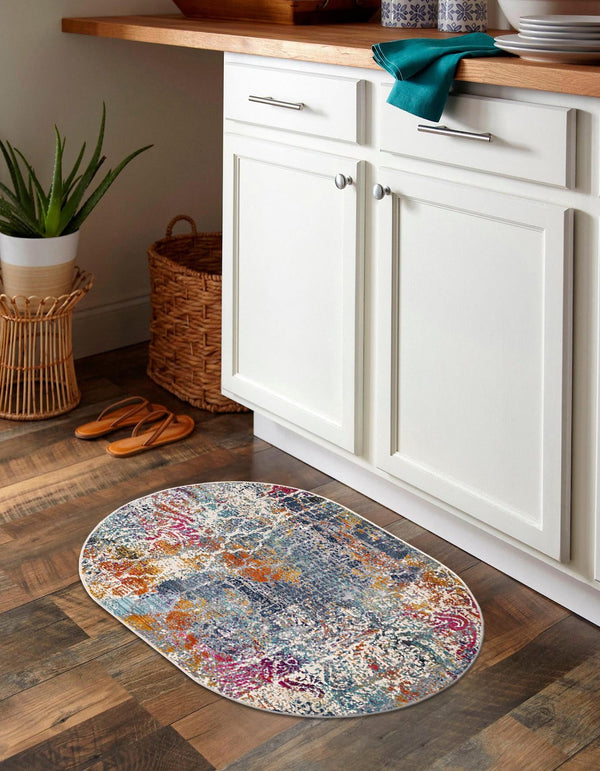 Santa Monica Sands Collection Area Rug -  Pacific Oval Multi  lifestyle 40