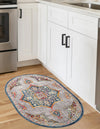 Prague Tapestry Collection Area Rug -  Olomouc Oval Blue  lifestyle 44