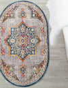 Prague Tapestry Collection Area Rug -  Olomouc Oval Blue  lifestyle 62