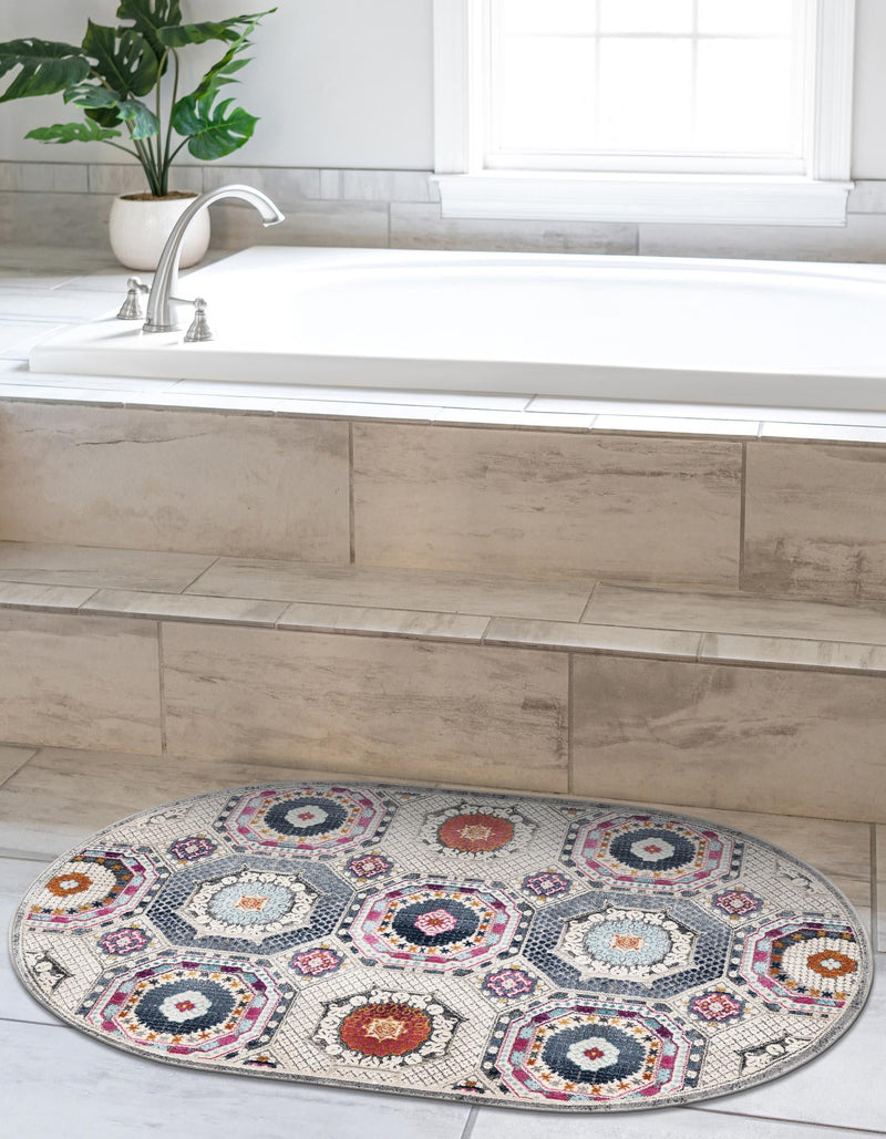 Prague Tapestry Collection Area Rug -  Petrin Oval Multi  lifestyle 20