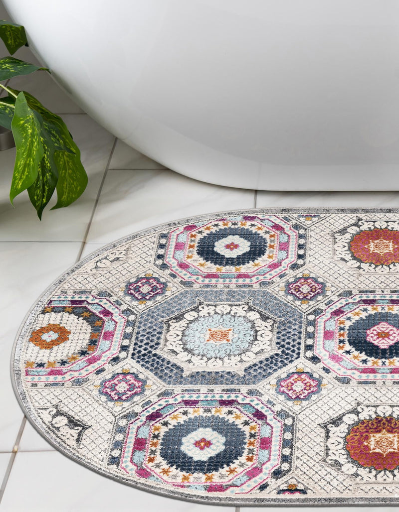 Prague Tapestry Collection Area Rug -  Petrin Oval Multi  lifestyle 35