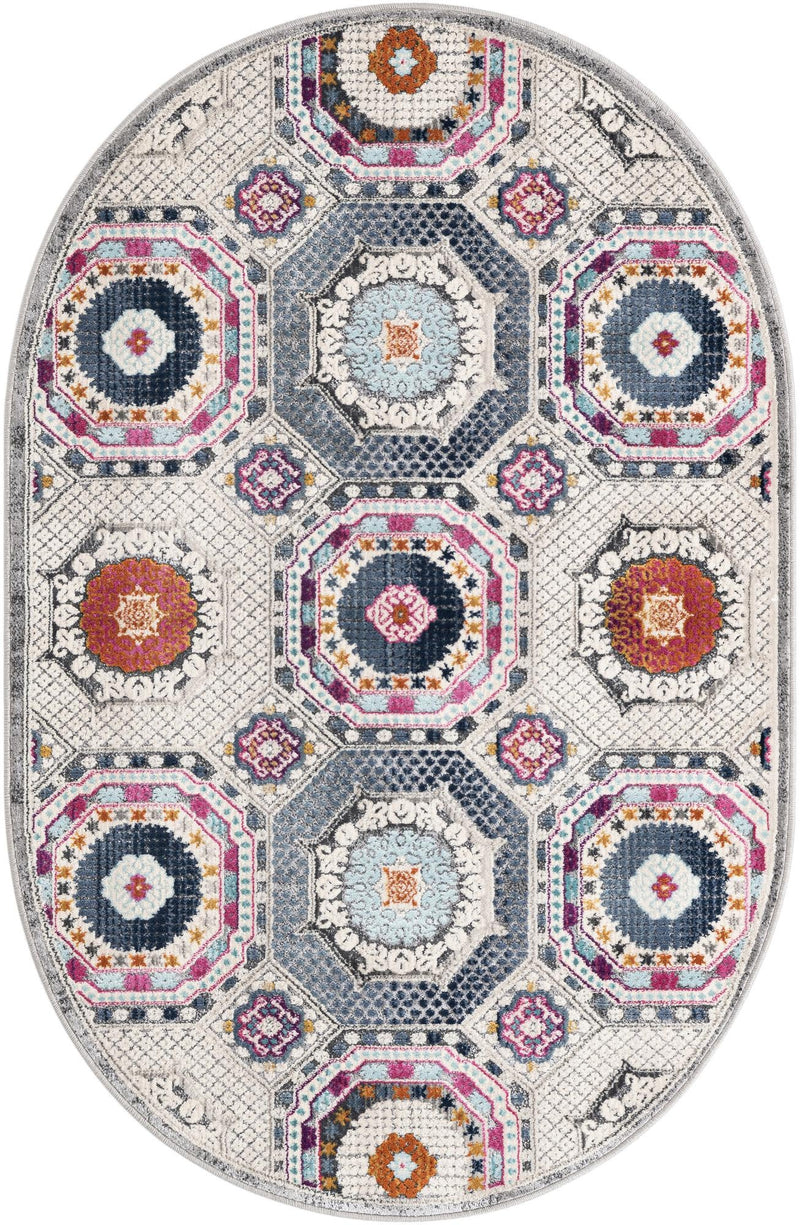Prague Tapestry Collection Area Rug -  Petrin Oval Multi  lifestyle 17