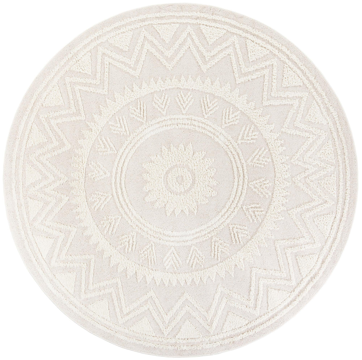 Sahara Chic Collection Area Rug -  Tangier Round Ivory  lifestyle 66