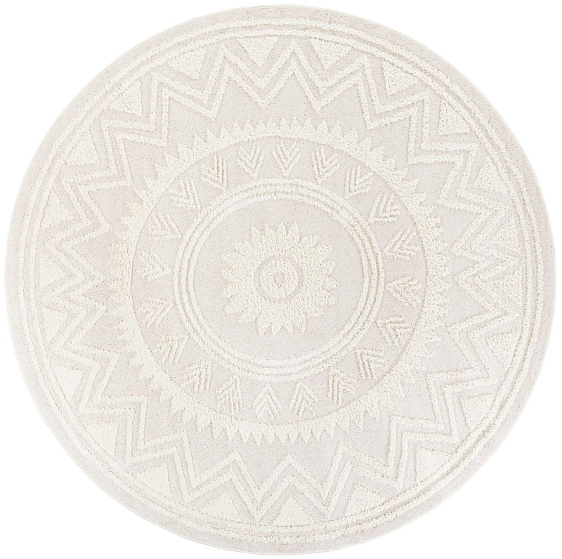 Sahara Chic Collection Area Rug -  Tangier Round Ivory  lifestyle 66