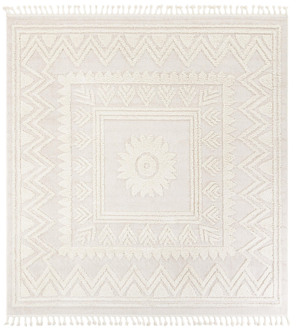 Sahara Chic Collection Area Rug -  Tangier Square Ivory  lifestyle 68
