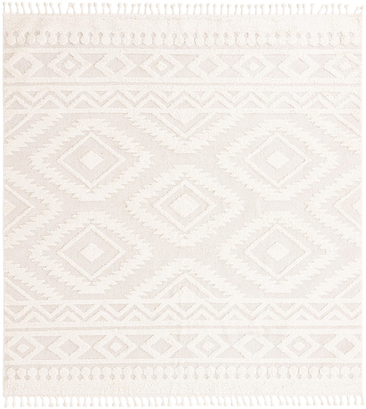 Sahara Chic Collection Area Rug -  Fez Square Ivory  lifestyle 84
