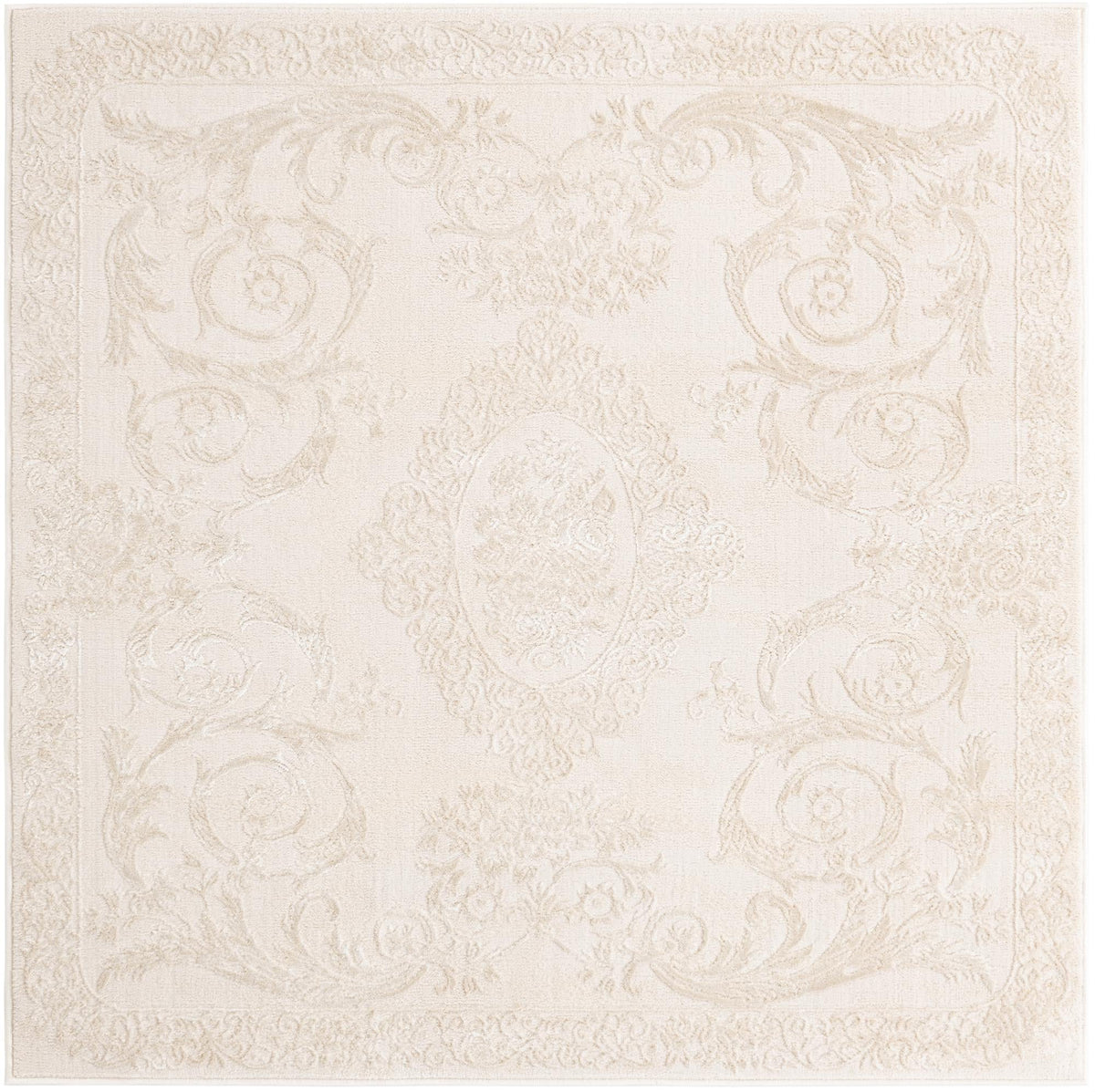 Bloomsbury Elegance Collection Area Rug - Mayfair Square Ivory  lifestyle 51