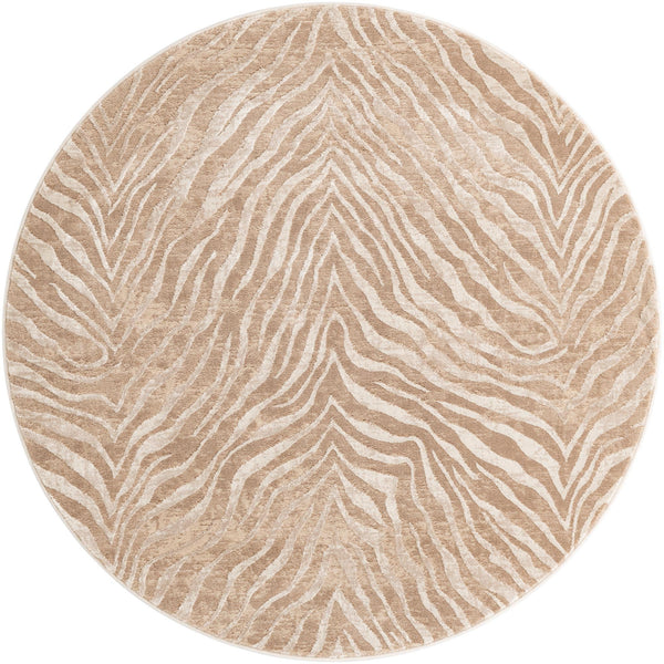 Bloomsbury Elegance Collection Area Rug -  Chelsea Round Ivory Beige  lifestyle 33