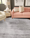 Bloomsbury Elegance Collection Area Rug -  Kensington (Gray) Round Gray  lifestyle 38
