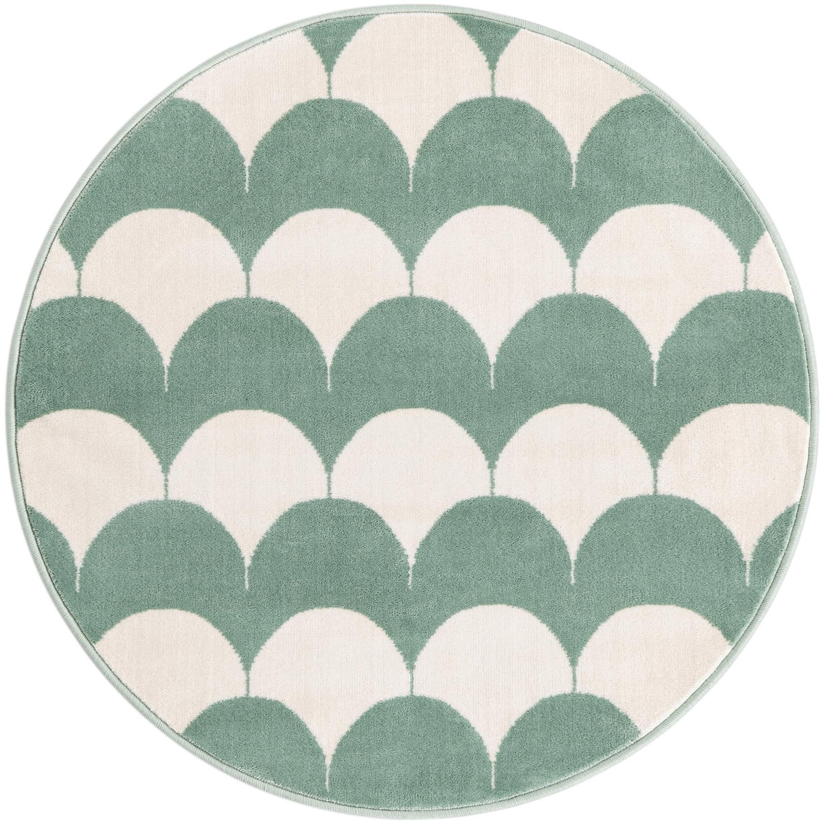 Wonder Tykes Collection Area Rug - Sparklewood Round Soft Green  lifestyle 107
