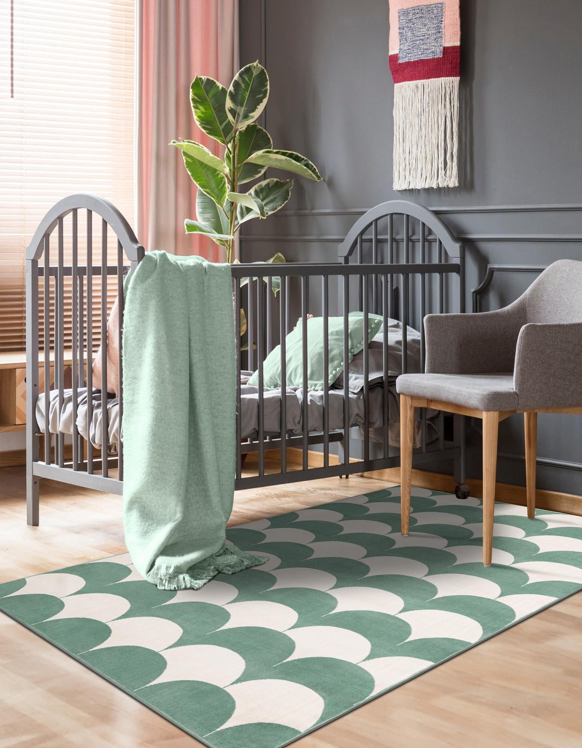 Wonder Tykes Collection Area Rug - Sparklewood Rectangle Soft Green  lifestyle 17