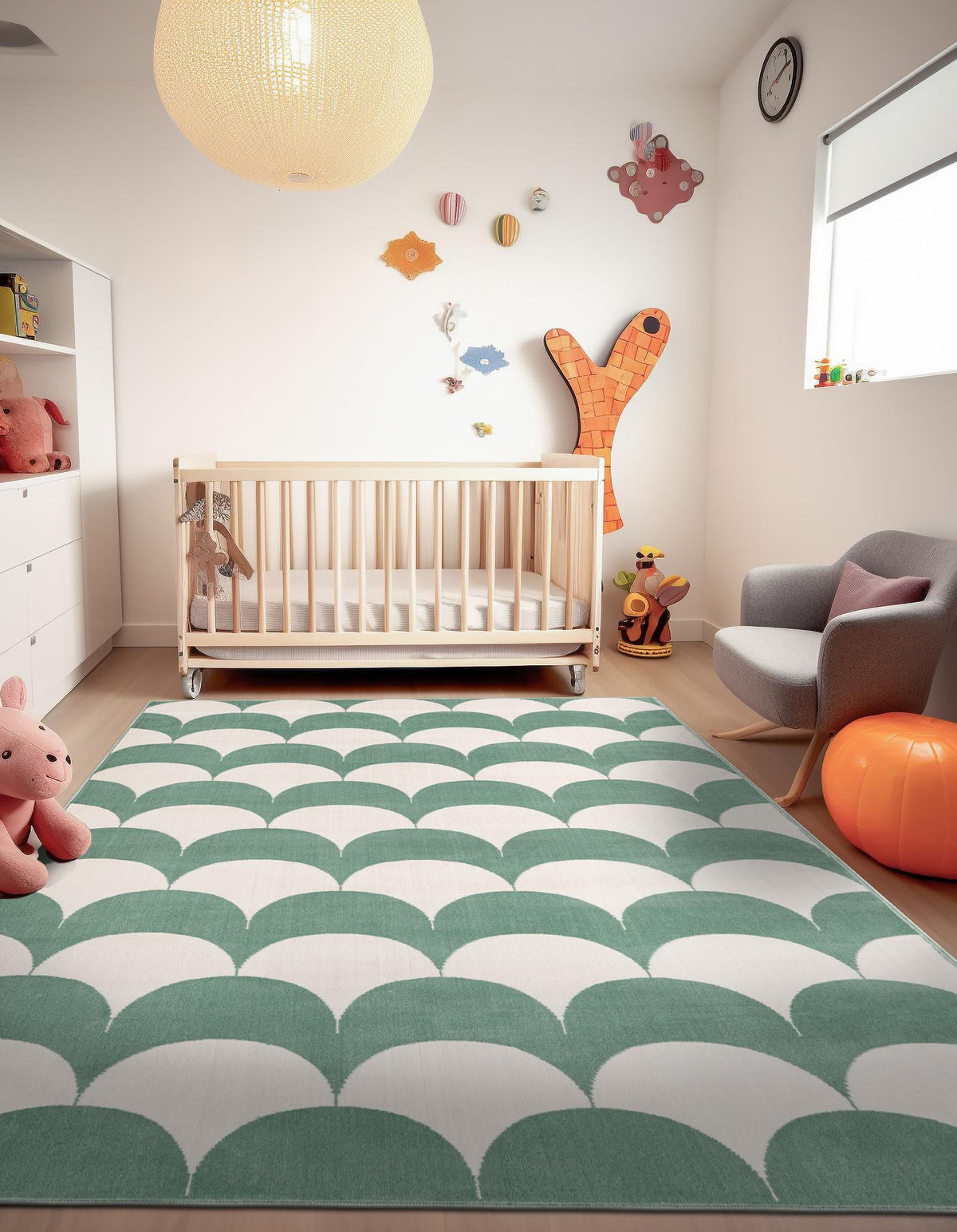 Wonder Tykes Collection Area Rug - Sparklewood Rectangle Soft Green  lifestyle 23