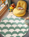 Wonder Tykes Collection Area Rug - Sparklewood Round Soft Green  lifestyle 62