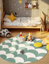 Wonder Tykes Collection Area Rug - Sparklewood Round Soft Green  lifestyle 116