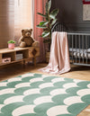 Wonder Tykes Collection Area Rug - Sparklewood Square Soft Green  lifestyle 64
