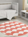 Wonder Tykes Collection Area Rug - Sparklewood Round Soft Coral Pink  lifestyle 65