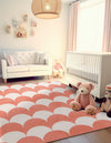 Wonder Tykes Collection Area Rug - Sparklewood Square Soft Coral Pink  lifestyle 67