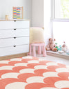 Wonder Tykes Collection Area Rug - Sparklewood Square Soft Coral Pink  lifestyle 76