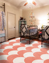 Wonder Tykes Collection Area Rug - Sparklewood Square Soft Coral Pink  lifestyle 103