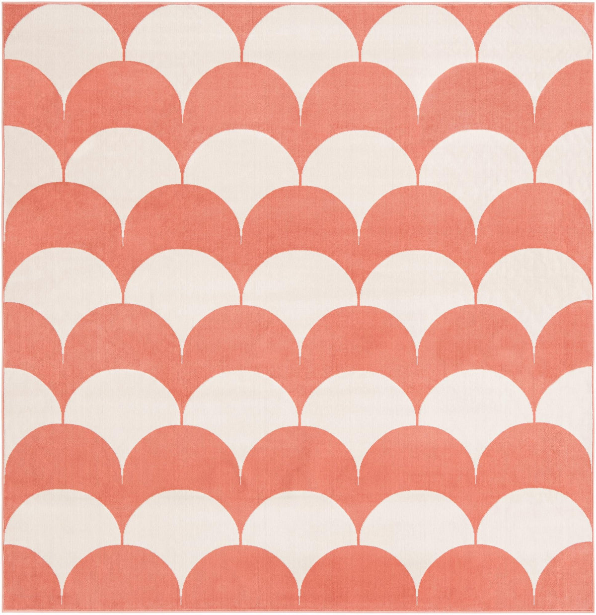 Wonder Tykes Collection Area Rug - Sparklewood Square Soft Coral Pink  lifestyle 111