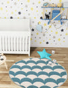 Wonder Tykes Collection Area Rug - Sparklewood Round Sky blue  lifestyle 77