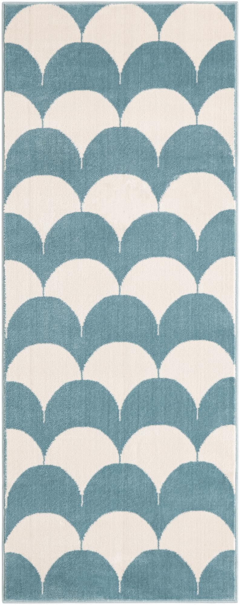 Wonder Tykes Collection Area Rug - Sparklewood Runner Sky blue  lifestyle 110