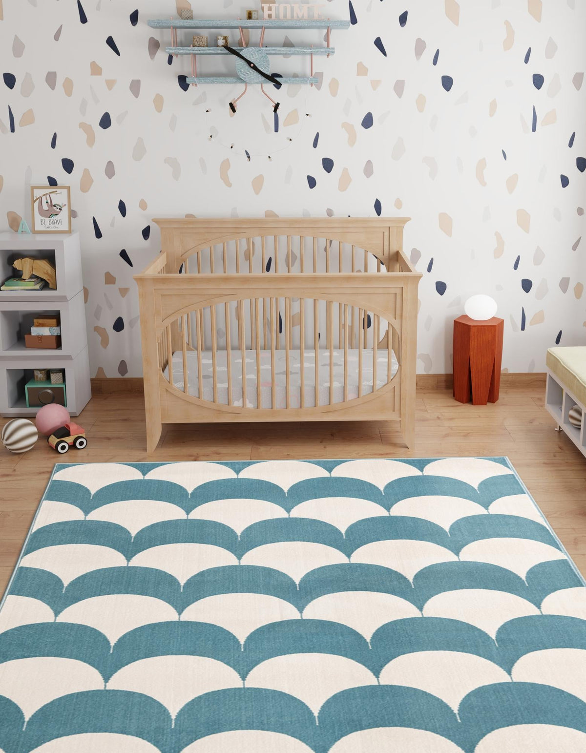 Wonder Tykes Collection Area Rug - Sparklewood Rectangle Sky blue  lifestyle 28